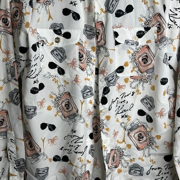 Karl Lagerfeld button down blouse - Picture 6 of 6